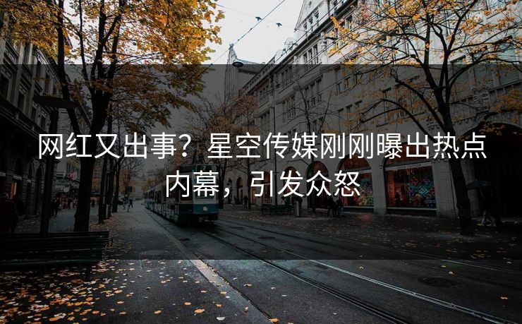 网红又出事？星空传媒刚刚曝出热点内幕，引发众怒